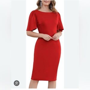 Elegant Red Women's Dress